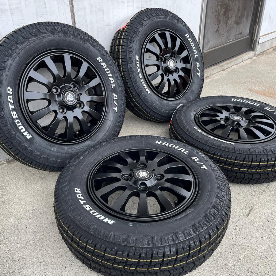 MUDSTAR 車検対応 12インチ ホイール ホワイトレター ハイゼット