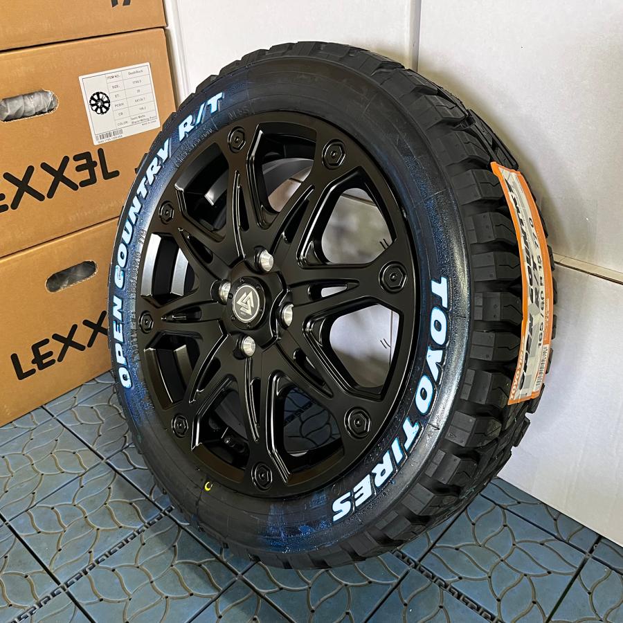 ①バリ山　165/55/15 ホワイトレタータイヤブラックホイールセット軽自動車 OPEN COUNTRY ハイゼットバン ハイゼットカーゴ ハイゼット タイヤ