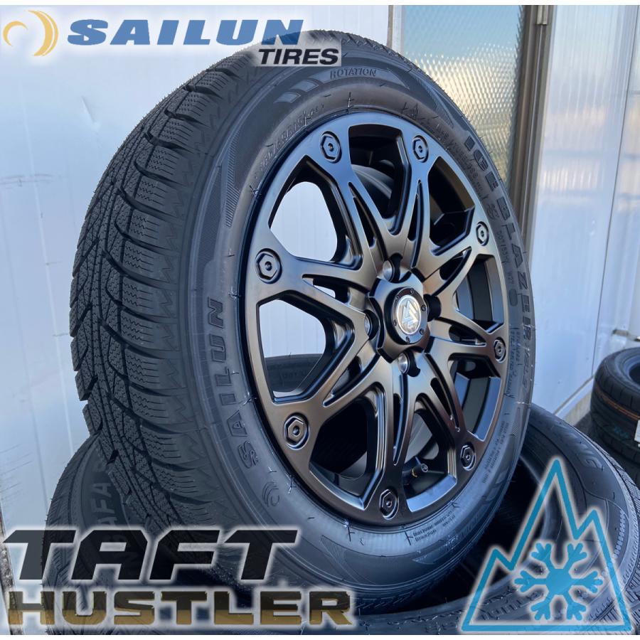 ②冬用タイヤ 15インチホイールセット☆スタッドレスタイヤ＆アルミホイール２本組 ブリザック VRX2 165/65R15 スタッグ 15×4.5J ガンメタ タフト ソリオ