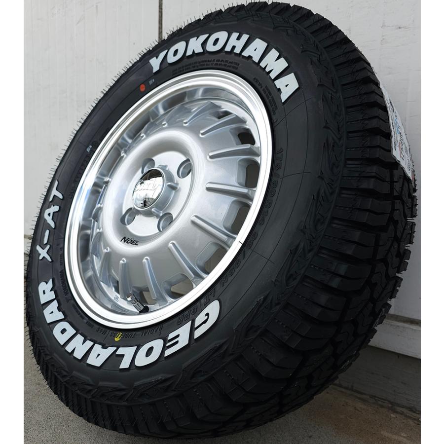 145R14C　ヨコハマ　ジオランダー　ハイゼットリフトアップなどに　組替脱着バランス調整バルブ代込み GEOLANDAR 軽トラ 軽バン ハイゼット エブリィ アトレー【要リフト