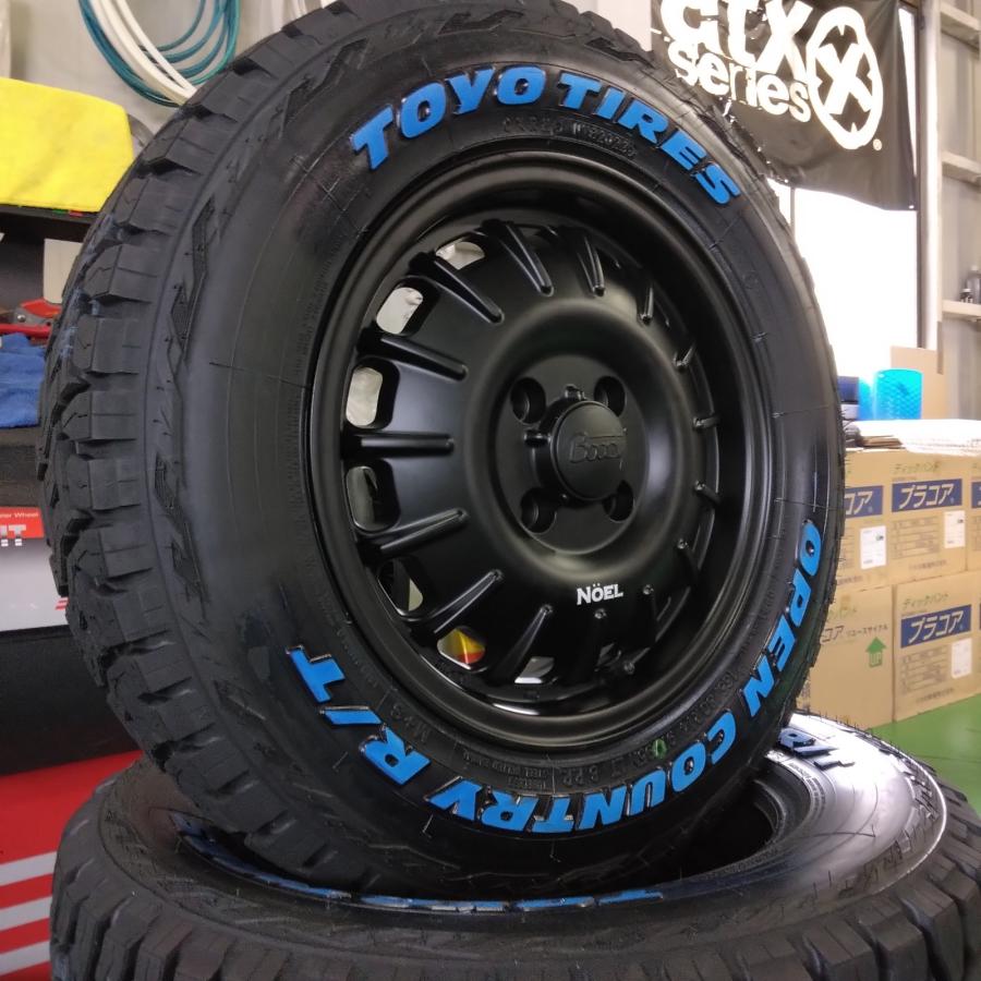 プロボックス サクシード タイヤホイール トーヨータイヤ オープンカントリー RT 165/80R14 ホワイトレター 14インチ NOEL｜wat｜02