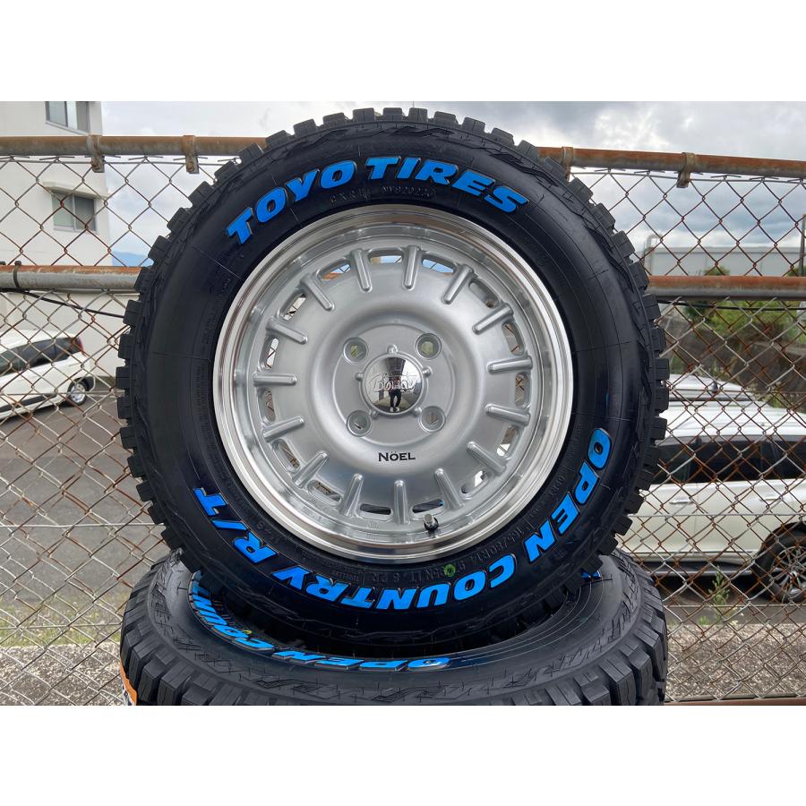 トヨタ タウンエース ライトエース  TOYO OPENCOUNTRY RT 165/80R14 ホワイトレター 14インチ タイヤホイール 4本セット カラー/シルバー｜wat｜02