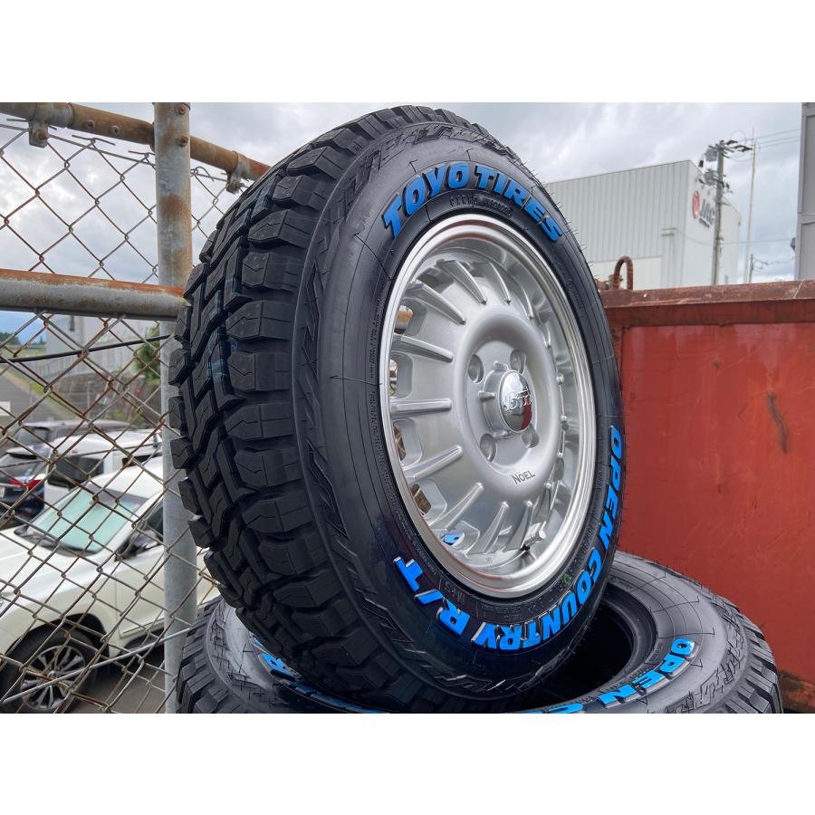 トヨタ タウンエース ライトエース  TOYO OPENCOUNTRY RT 165/80R14 ホワイトレター 14インチ タイヤホイール 4本セット カラー/シルバー｜wat｜07