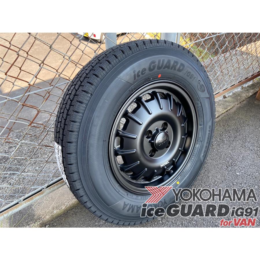 即納 国産スタッドレスタイヤ ホイールセット 165/80R14 NV200 バネット ヨコハマ アイスガード IG91 VAN for 8PR 97/95N ノエル Noel 14インチ｜wat｜08