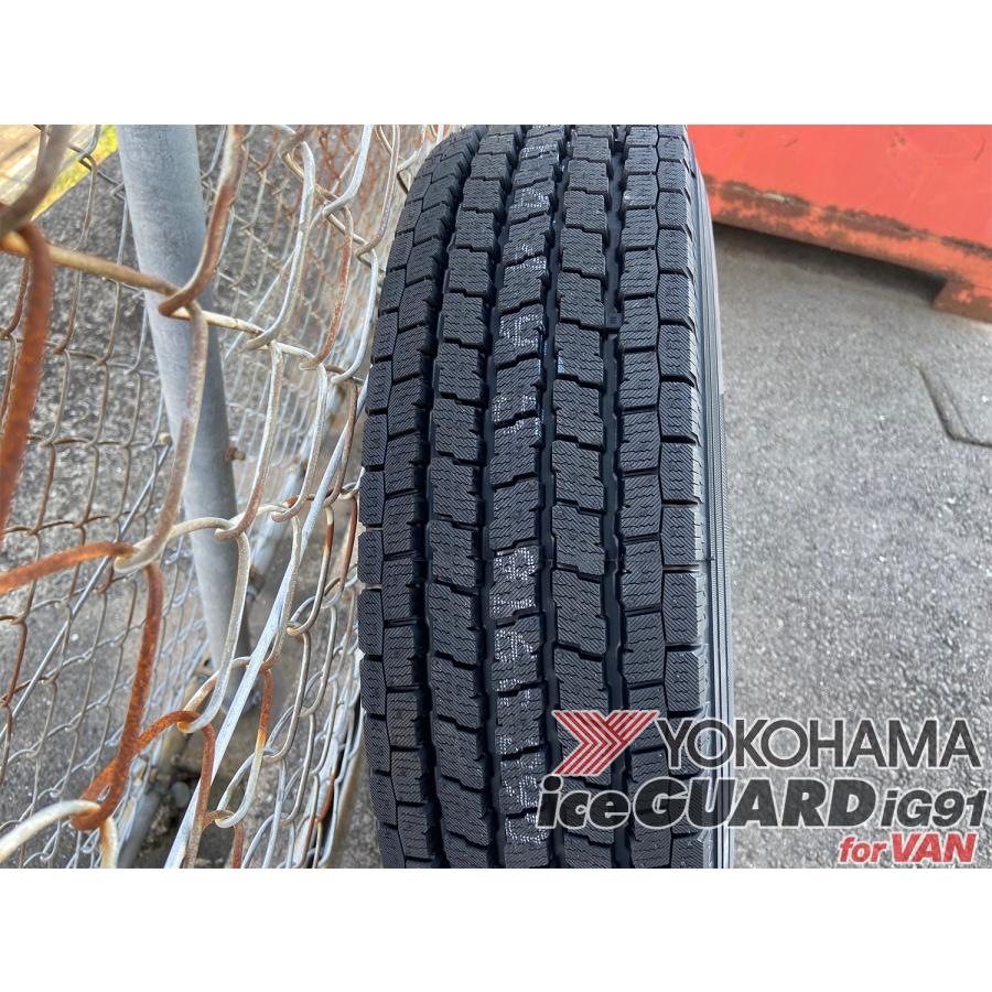 即納 バネット NV200 ヨコハマ 国産スタッドレスタイヤ ホイールセット 165/80R14 8PR 97/95N アイスガード IG91 VAN for ノエル Noel 14インチ｜wat｜09