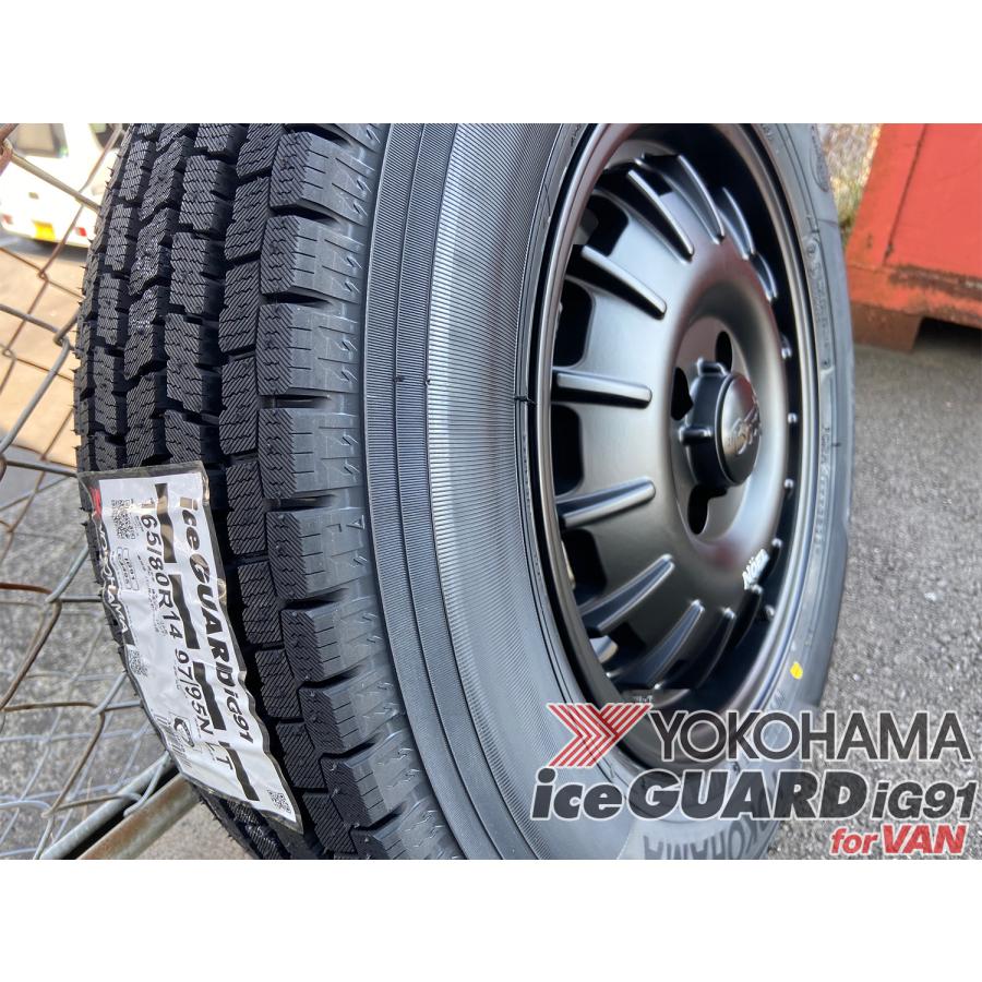 即納 バネット NV200 ヨコハマ 国産スタッドレスタイヤ ホイールセット 165/80R14 8PR 97/95N アイスガード IG91 VAN for ノエル Noel 14インチ｜wat｜10