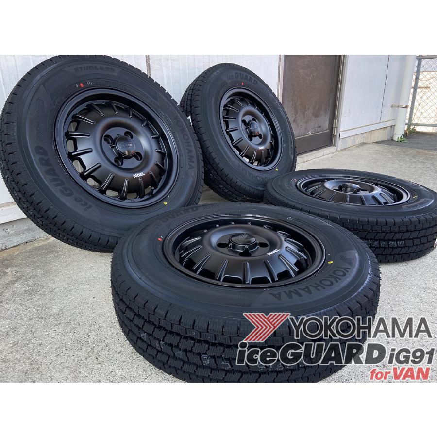 即納 国産スタッドレスタイヤ ヨコハマ アイスガード IG91 VAN for 165/80R14 8PR 97/95N タウンエース ライトエース Noel ノエル 4本セット｜wat｜03