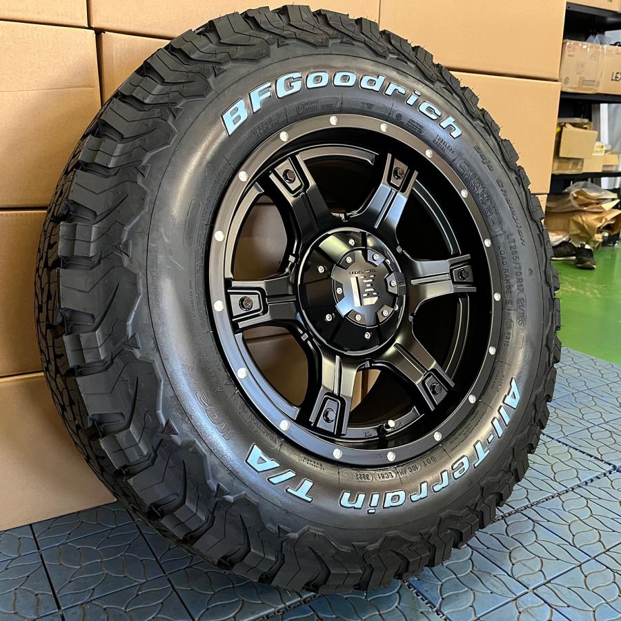 タイヤホイールセット ラングラー・グランドチェロキー・エクスプローラー BF グッドリッチ オールテレン KO2 265/70R17 285/70R17  ホワイトレター OutLaw｜wat｜04