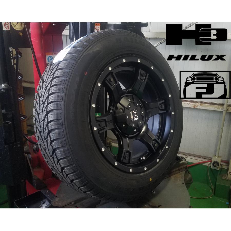 即納 スタッドレス ランドクルーザー プラド FJクルーザー H3 SAILUN 265/70R17 265/65R17 新品 タイヤ ホイール セット 17インチ １台分｜wat｜06