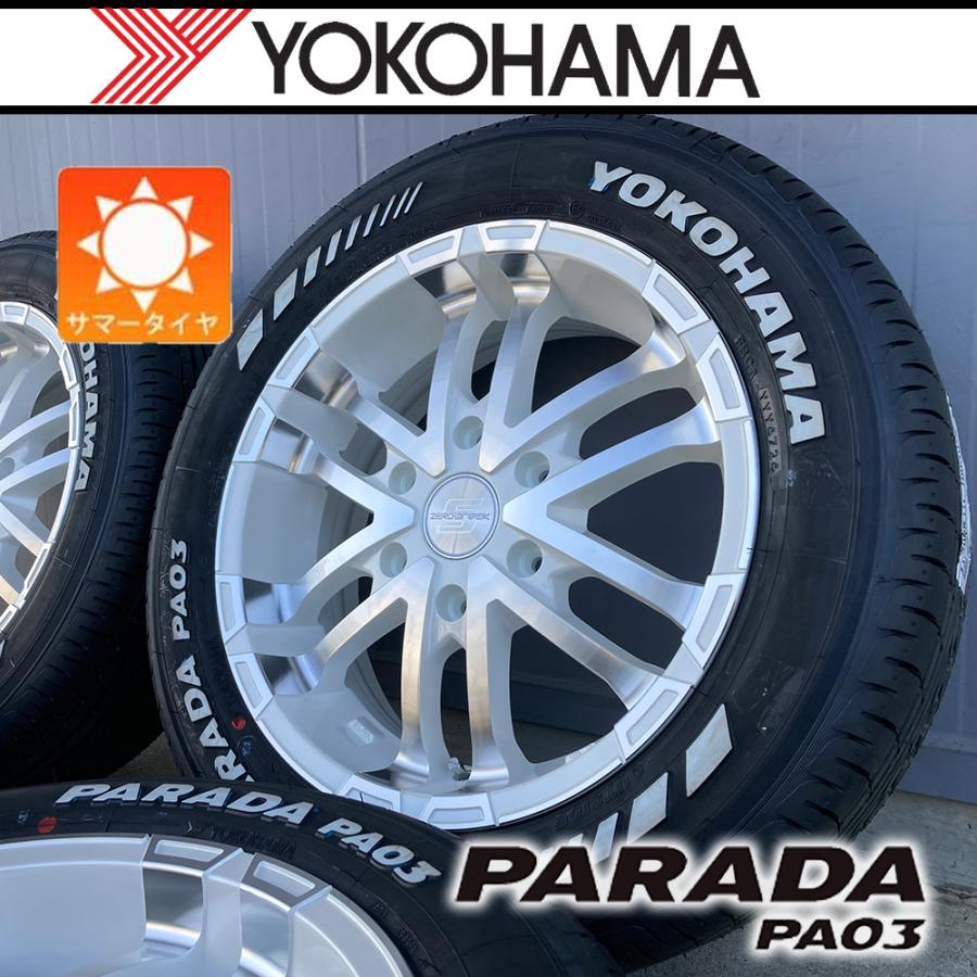 ハイエースタイヤ YOKOHAMA PARADA PA03 215/60R17 PARADA 【新品4本セット】車検対応 200系ハイエース ゼロブレイク タイヤ・ホイール