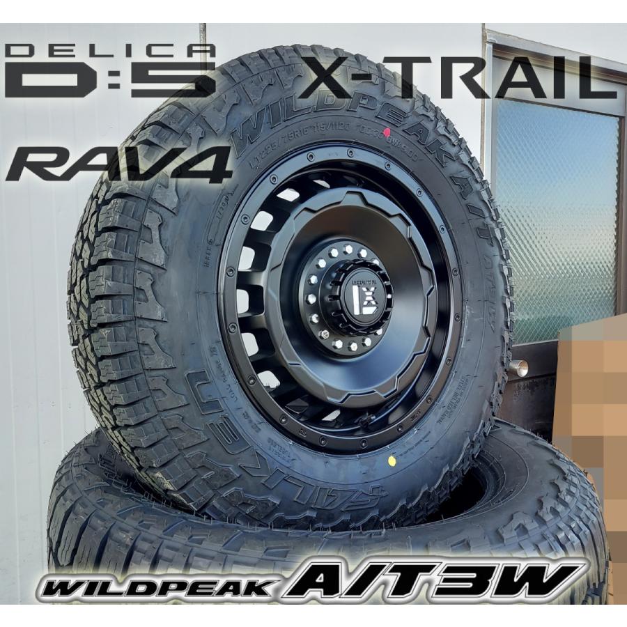 オールテレンタイヤ デリカD5 RAV4 エクストレイル CX5 16インチ 新品タイヤホイールセット ファルケン WILDEPEAK A/T03W 225/75R16 235/70R16 爆買の画像