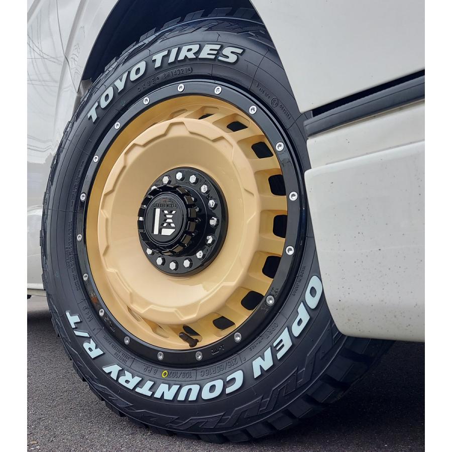 値下げ　送料込み　ハイエース　200系　6穴　 16インチ　ホワイトレター ハイエース 200系 16インチ LEXXEL SwaGGer スワッガー トーヨー