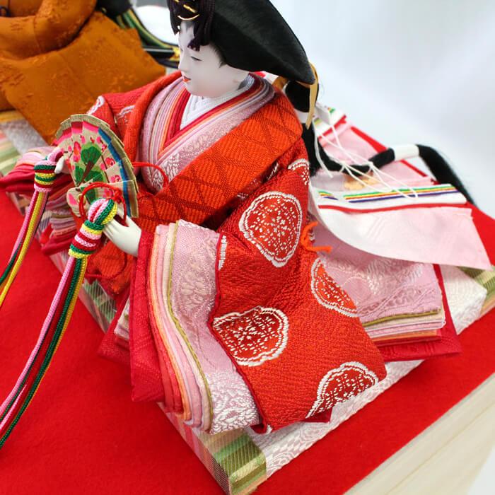雛人形 お雛様 コンパクト モダン おしゃれ 黄櫨染 柳三寸親王 コウロセン 【お道具付き】 T-21 工房MOMO おひなさま シンプル 小さい 小さめ 上品 かわいい
