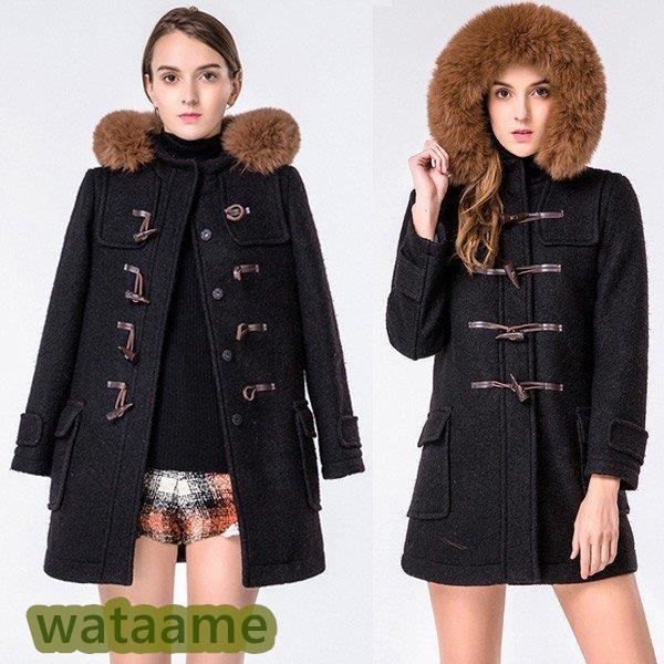 本体在庫特価品 ダッフルコート レディース アウター リアルファー フォックス コンパクト コラボ レディース ショート丈 ダッフルコート レディース 冬 大きいサイズ 良品まとめ売り Gangwal Me