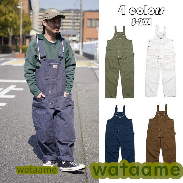 オーバーオール メンズ ゆとり 純色 ロングパンツ オールインワン サロペット ボトムス 春夏秋 新作 お洒落 男性 カジュアル おしゃれ 大きいサイズ 作業服 4色 Sale 68 Off