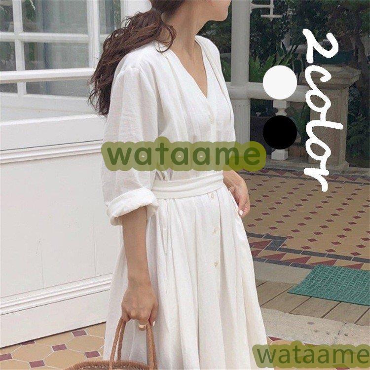 買得 ワンピース ロング丈 ベルト Vネック 長袖 春夏 40代 レデイース ワンピース おしゃれ 2色 カジュアル ゆったり 大人 韓国風 通勤ワンピース きれいめ ワンピース 商品到着後レビューと評価を書く 問い合わせページ にご連絡頂ければ送料無料 Www We Job Com