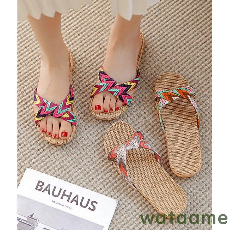 人気ブランドの サンダル ジュート 麻 レディース スリッパ サンダル 夏 春 スリッパ 室内 ルームシューズ 涼しい 夏用 春用 リネン かわいい おしゃれ 蒸れない ルームシューズ カラー ブルー Www Mindthevoice Be