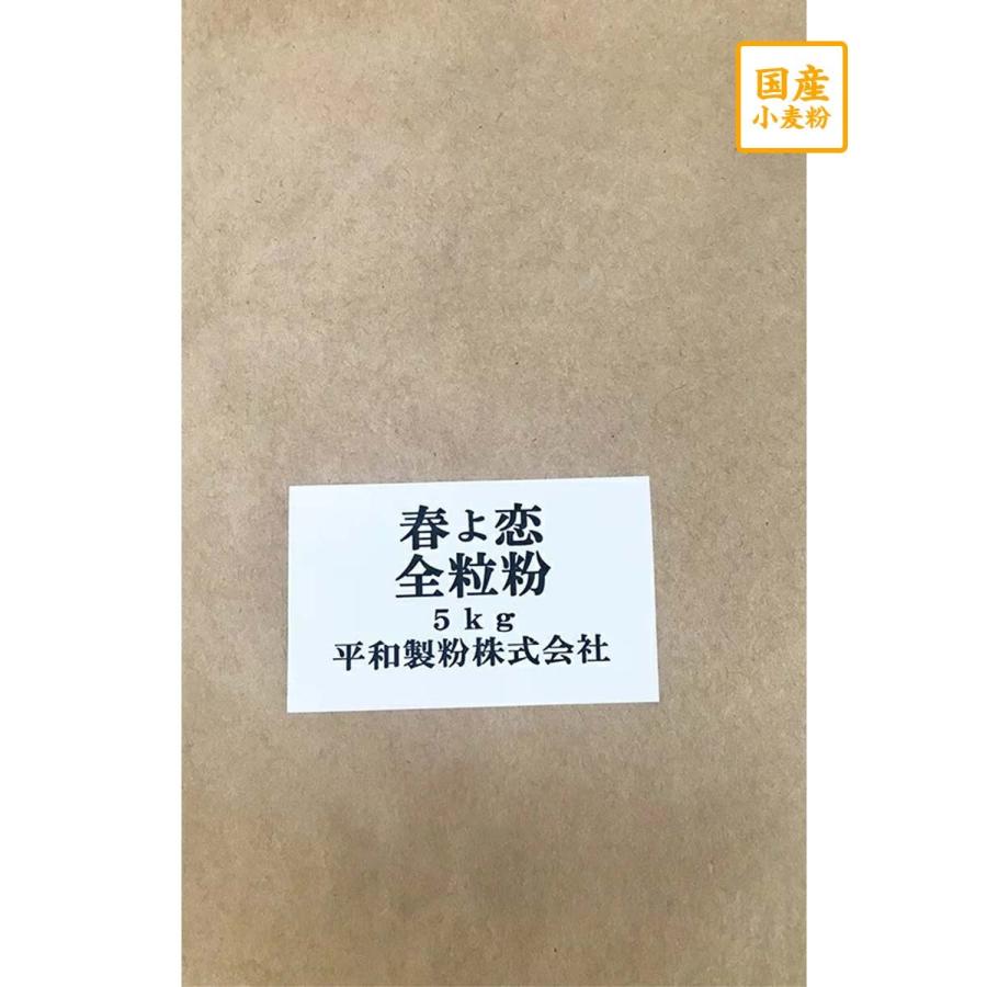 国産強力粉全粒粉　春よ恋全粒粉　5kg【平和製粉】北海道産小麦粉100％使用　強力粉｜watakuwa