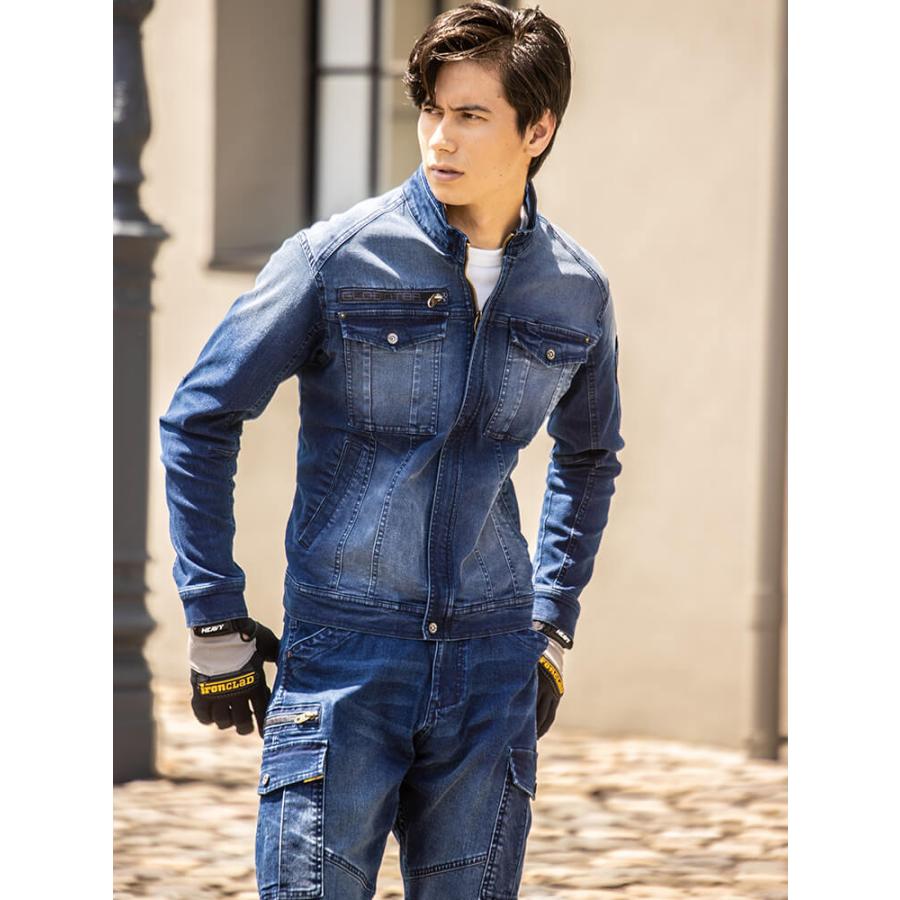 作業服 デニムストレッチカーゴパンツ GR-3515 4L-6L 秋冬