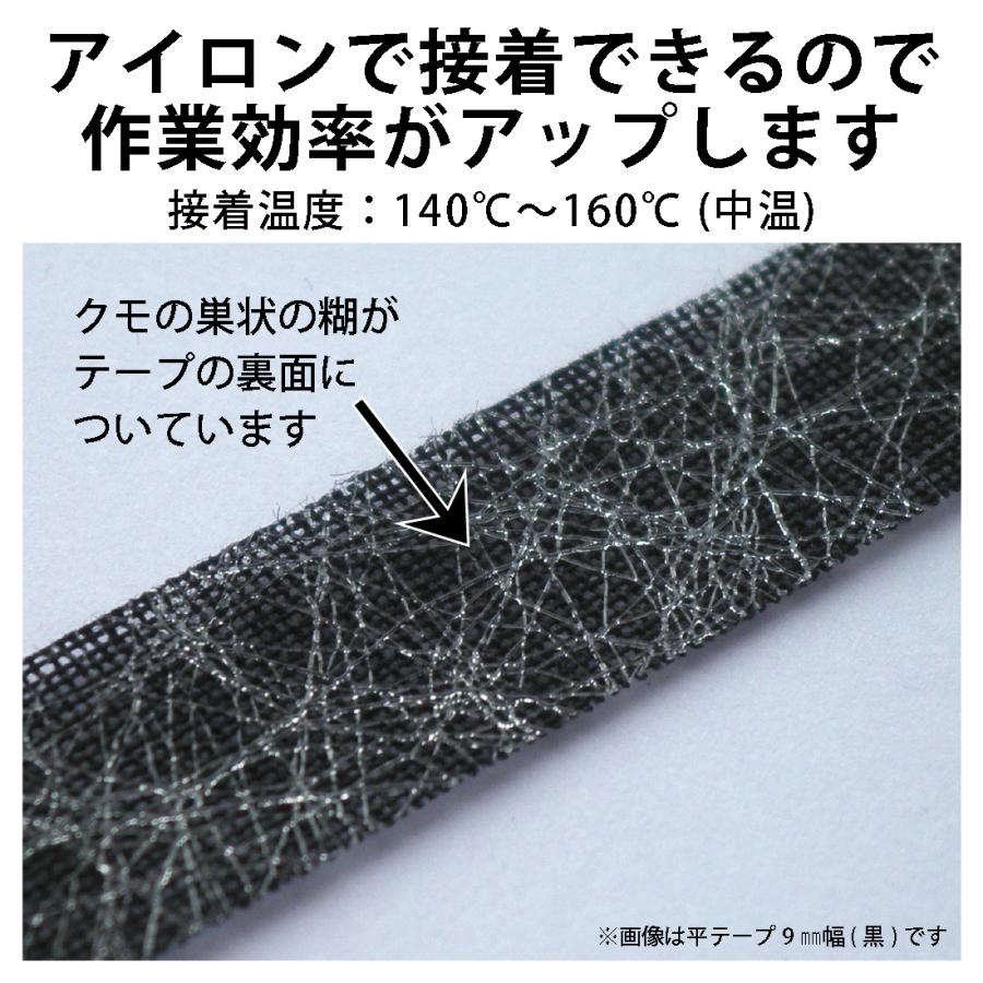 伸び止めテープ アサヒアイテープ ハーフバイアス 9mm 25m 黒 中厚手