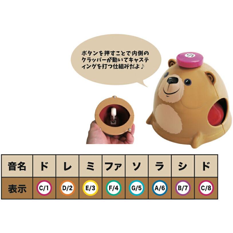 デスクベル くまベル 8音セット ミュージックベル MB-8DB くまベル 8音 セット タッチ式 ミュージックベル 1オクターブ