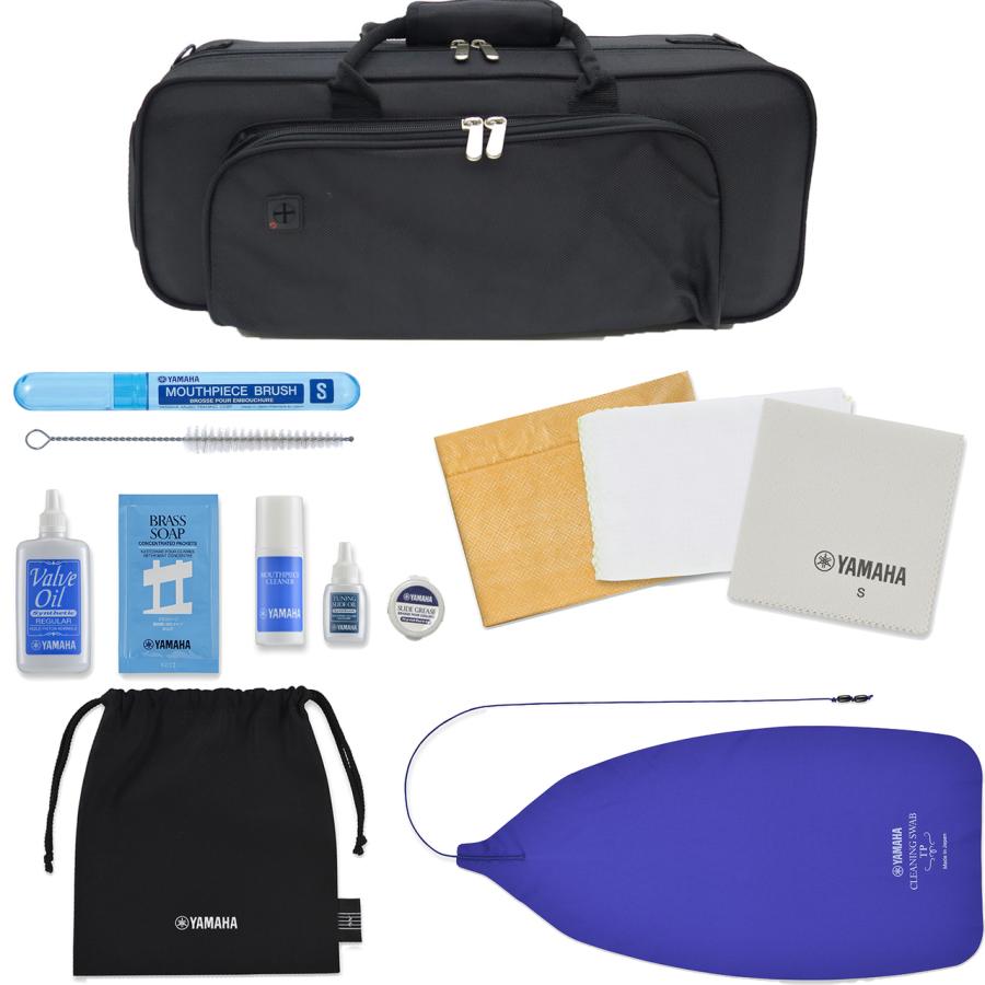 【美品】J.Michael トランペット ヤマハマウスピース ケース付き J Michael TRC-501 トランペットケース ヤマハ お手入れセット
