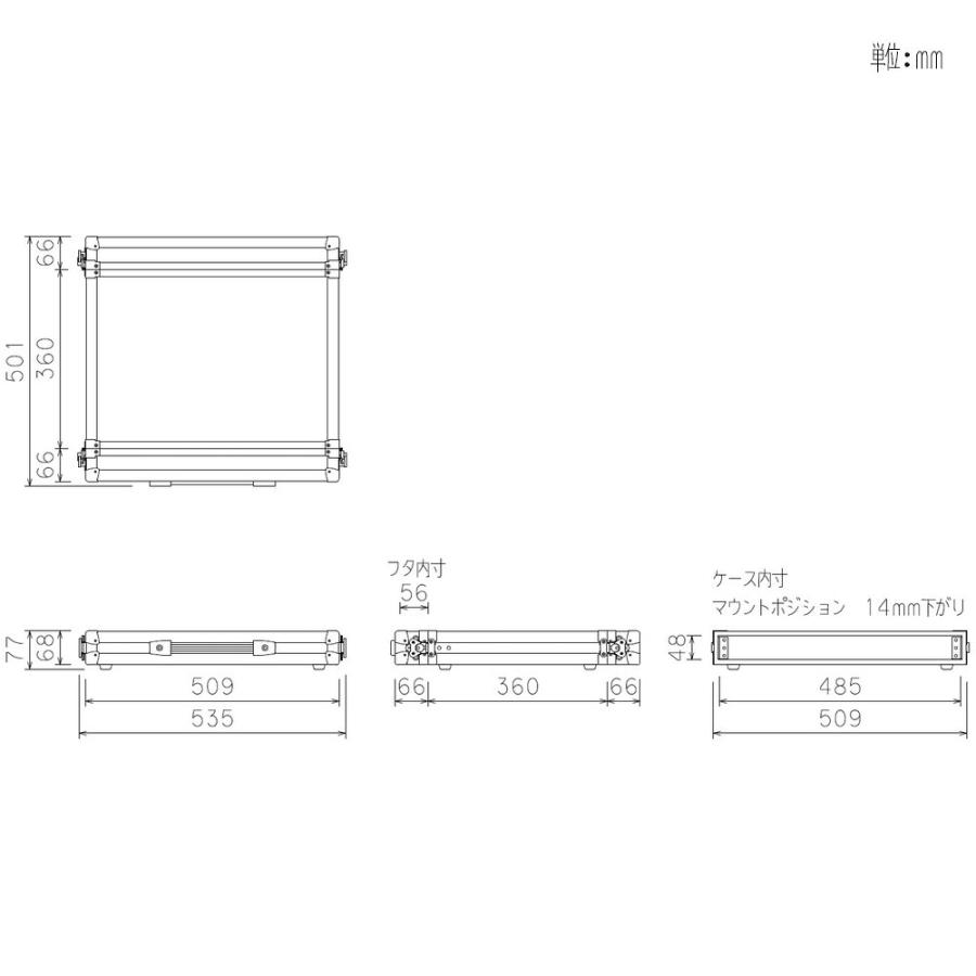 ARMOR(アルモア) 1U RACKCASE D360mm 黒 01ブラック ◇ ラックケース