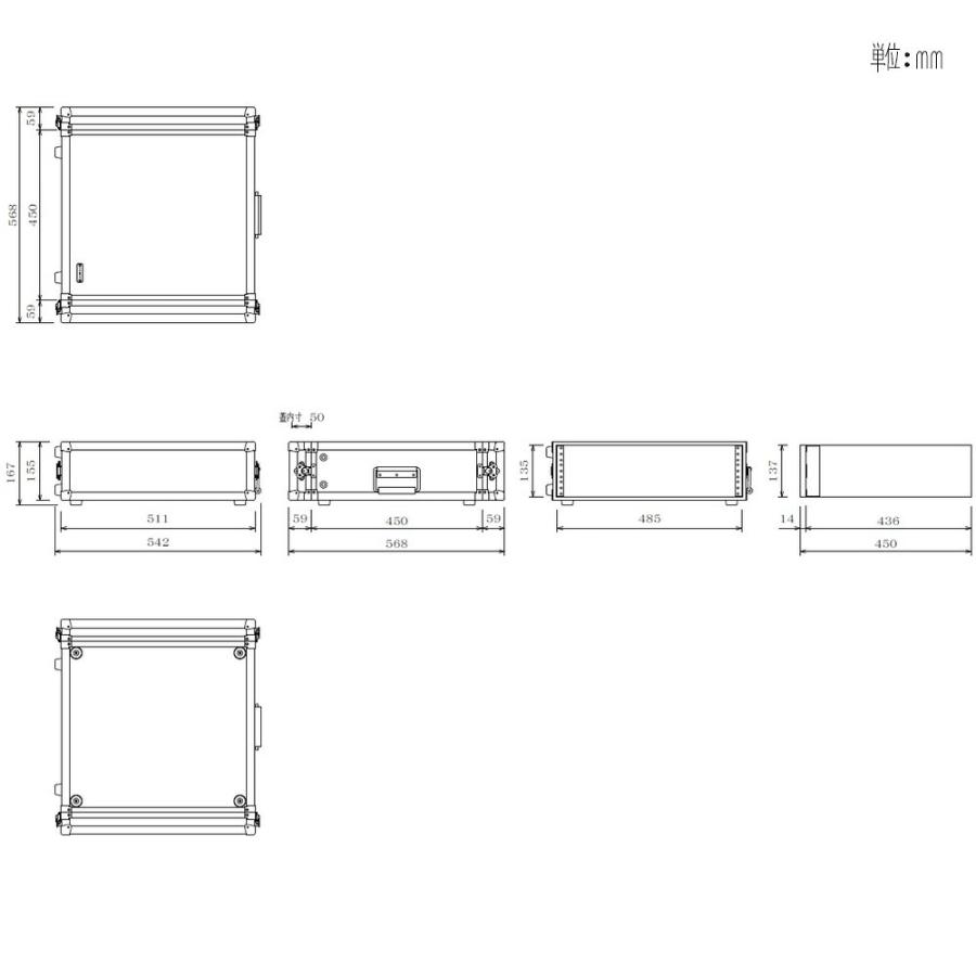 ARMOR(アルモア) 3U RACKCASE D450mm 黒 01ブラック ◇ ラックケース