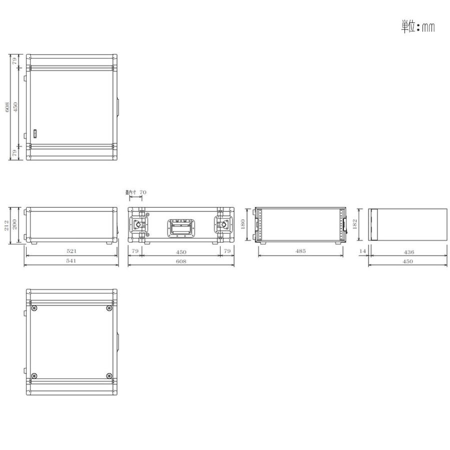 ARMOR(アルモア) 4U RACKCASE D450mm 黒 01ブラック ◇ ラックケース