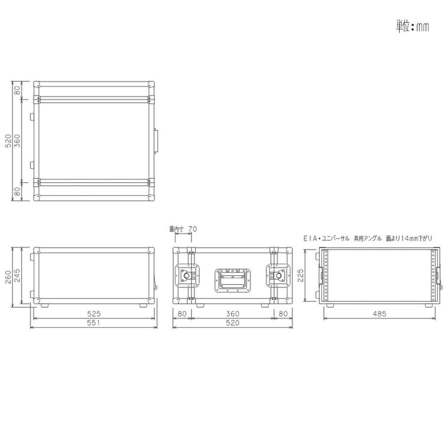 ARMOR(アルモア) 5U RACKCASE D360mm 黒 01ブラック ◇ ラックケース