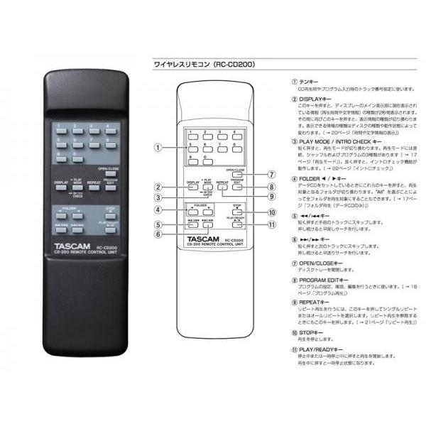 TASCAM TASCAM(タスカム) CD-200 ◇ 業務用 CDプレーヤー【7月3日時点