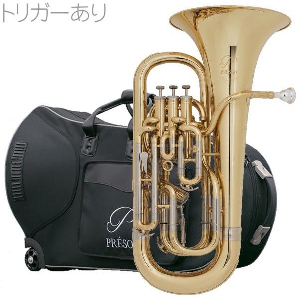PRESON(プレソン) PR-3300GL ラッカー トリガー搭載 ユーフォニアム ゴールド 4ピストン コンペ付き PR3300GL　以下対応不可 北海道 沖縄 離島 代引き