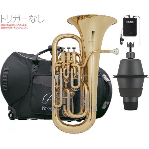 PRESON(プレソン) PR-3300GL ラッカー トリガー無し ユーフォニアム ゴールド 4ピストン コンペ付き PR3300GL セットB　以下対応不可 北海道 沖縄 離島 代引き