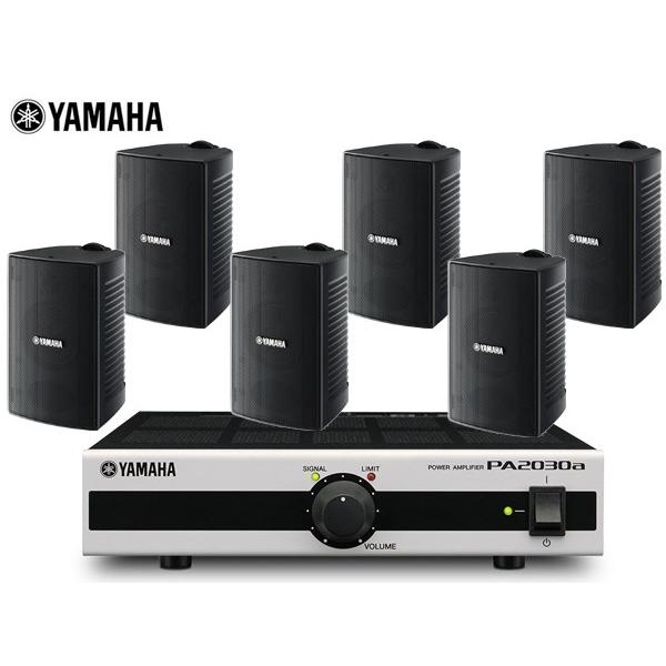 YAMAHA（ヤマハ） VS4 ブラック (3ペア) + PA2030a 店舗 BGMセット