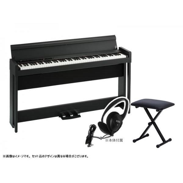KORG(コルグ) 電子ピアノ デジタルピアノ C1 Air-BK キーボードベンチセット ブラック