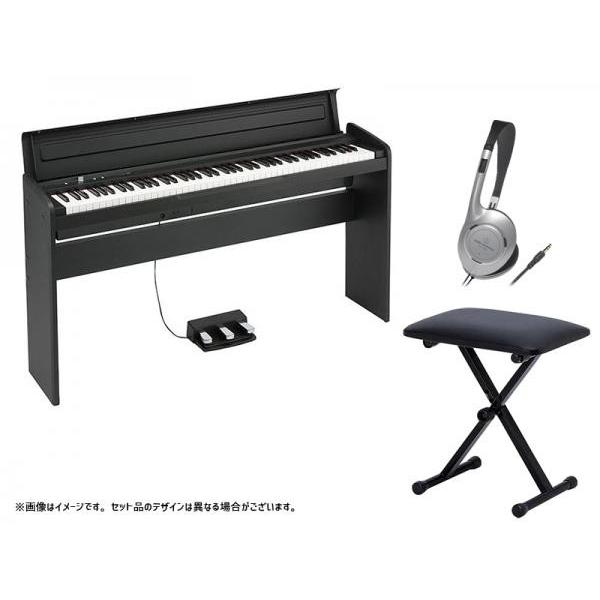KORG(コルグ) 電子ピアノ 88鍵盤 デジタルピアノ LP-180 BK キーボードベンチセット ブラック｜watanabegakki