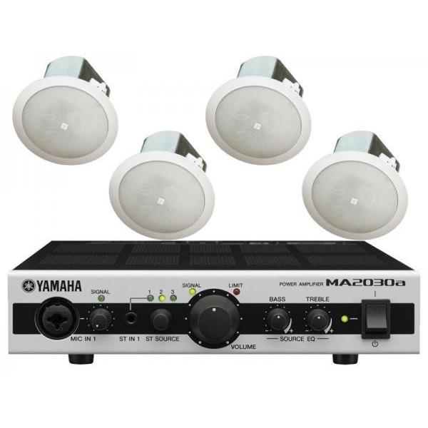 JBL - (ジェイビーエル) Control 12C/T 2西洋ナシ (4台) と YAMAHA ( ヤマハ ) MA2030a 仕掛ける ◆ 上昇限度埋込型スピーカーパワーアンプセット スピーカーアクセサリー-オーディオ機器