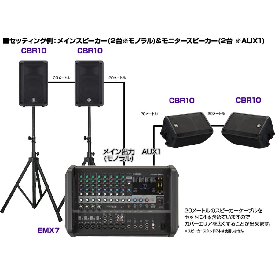 YAMAHA（ヤマハ） スピーカー4台 EMX4SPライブセット710S ◇ 600W+600W