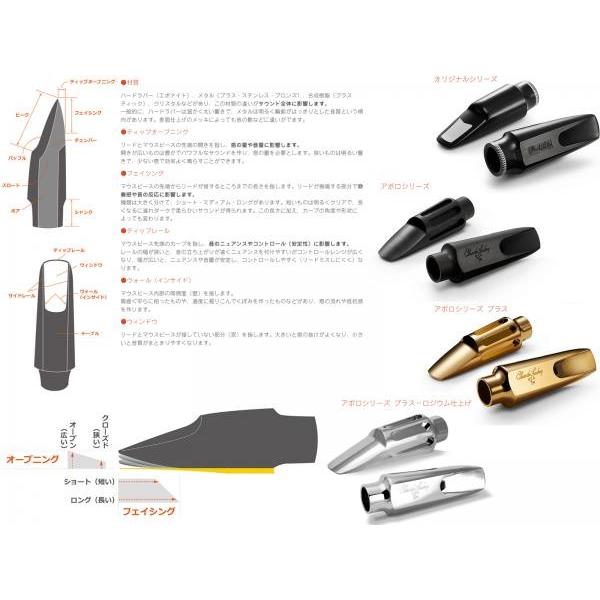 Claude Lakey 4*3 テナーサックス  ハードラバー オリジナル マウスピース tenor saxophone Mouthpieces 4スター3 ラバー　北海道 沖縄 離島不可｜watanabegakki｜02