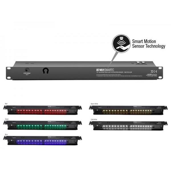 Adam Hall 19インチ 1U LEDラックライト 87451SMARTC adam hall(アダムホール) 87451SMART C ◇ モーションセンサーラック