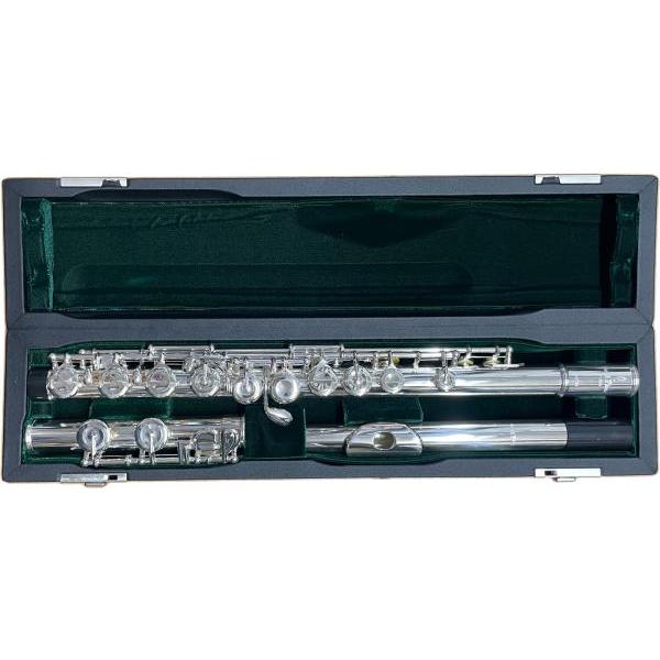 Flute PF-505EUS フルート ストレート U字頭部管 プレスト Eメカニズム 銀メッキ 管楽器 Presto PF505EUS セット K　北海道 【バスフルートサポートバー】 沖縄 離島不可