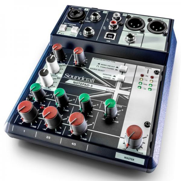 SOUND CRAFT Notepad 5 ◇ 5ch小型ミキサー PCとUSB接続でオーディオ