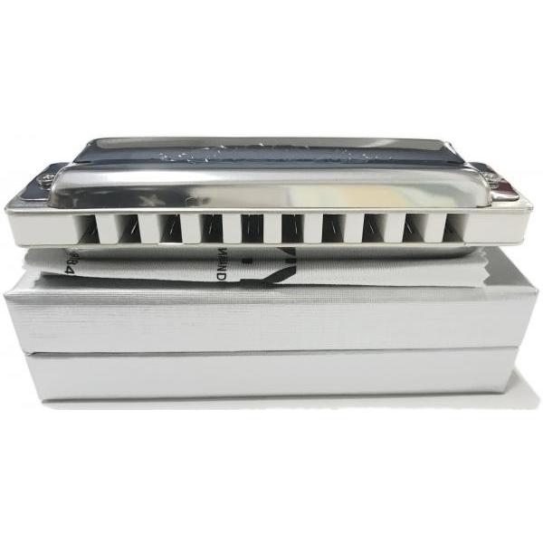 F調 1847 Silver ステンレスリード ブルースハーモニカ ホワイト樹脂ボディ 10穴 楽器 16301F ハーモニカ 1847シルバー 　北海道 沖縄 【Next stage】 離島不可