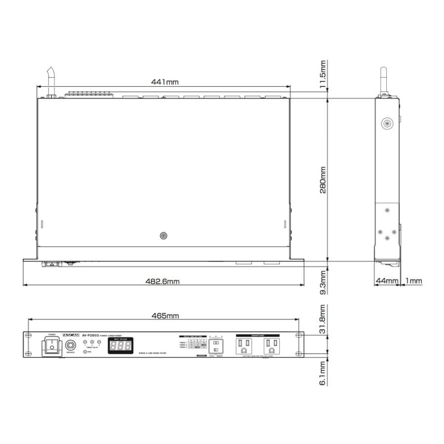 AV-P2803 ◆ 電源・パワーディストリビューター/コンディショナー【5月30日時点、在庫あり 】 【角度付き】