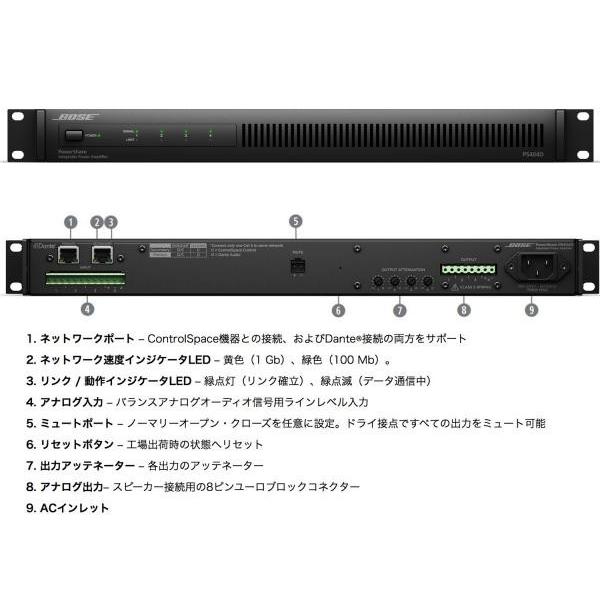 BOSE（ボーズ） POWERShare PS404D ◇ Dante対応モデル パワーシェア