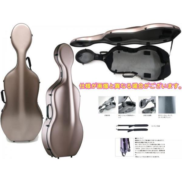 Carbon Mac カーボンマック チェロ　ハードケース シャンパンゴールド Carbon Mac CFC-2S サテン シャンパンゴールド S-CPG チェロケース 4/4