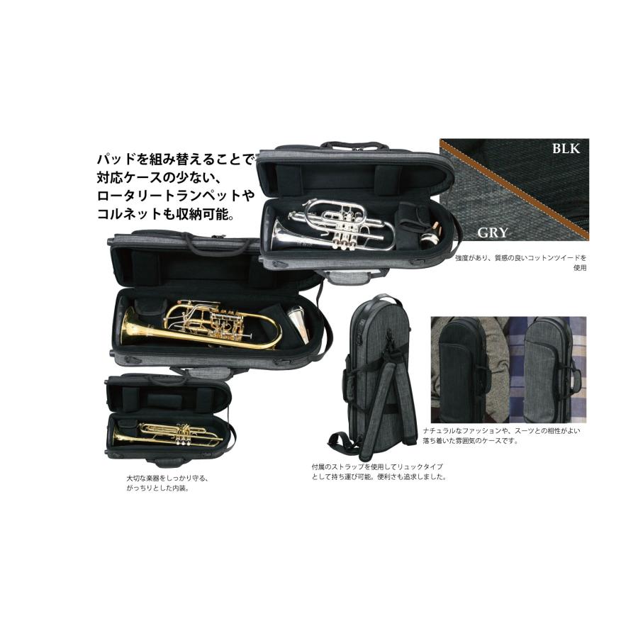 TR-Tweed BLK トランペット B♭ C管 ロータリー コルネット TR-Tweed BLK トランペット B♭ C管 ロータリー コルネット