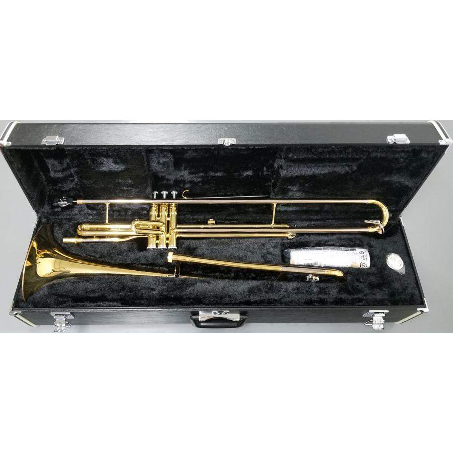 YSL-354V トロンボーン ピストン バルブトロンボーン 細管 マーチング 管楽器 B♭ Valve Trombone サイレントブラス SB5X セット　北海道 沖縄 【ゴールド】 離島不可
