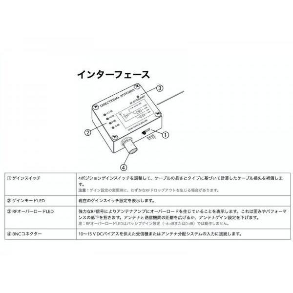 SHURE（シュア） UA874WB (1個) ◇ アクティブ指向性アンテナ 対応
