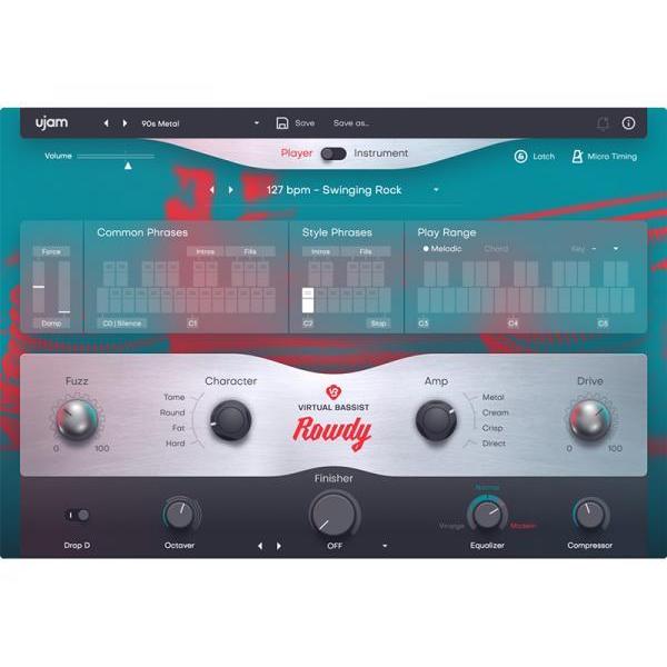 UJAM(ユージャム) Virtual BASSIST ROWDY 2 ベース音源 DTM DAW